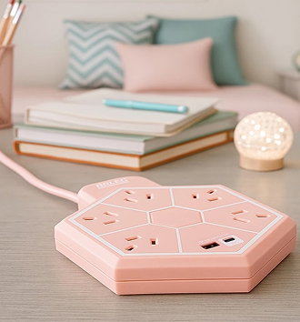 5 Outlet hexagon powerboard