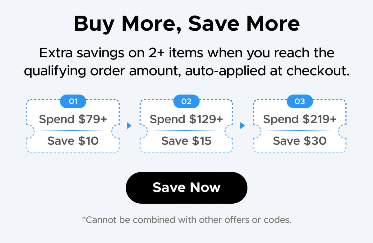 Extra savings on 2+ items when you reach the qualifying order amount
