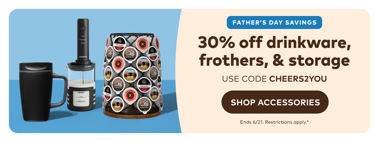 30% off drinkware, frothers, & storage with code CHEERS2YOU