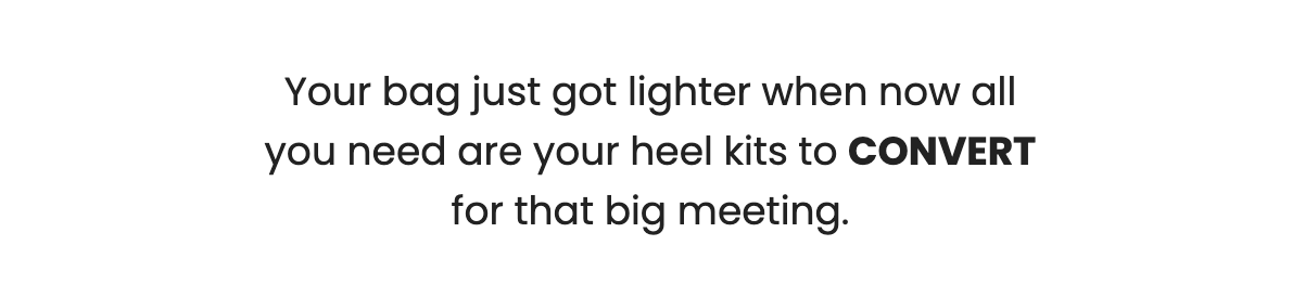 Your bag just got lighter...