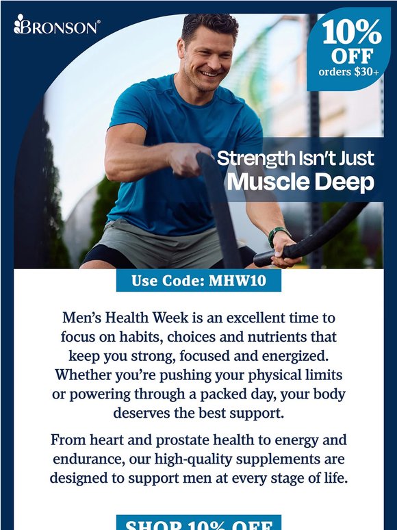 Celebrate Men’s Health Week with 10% OFF