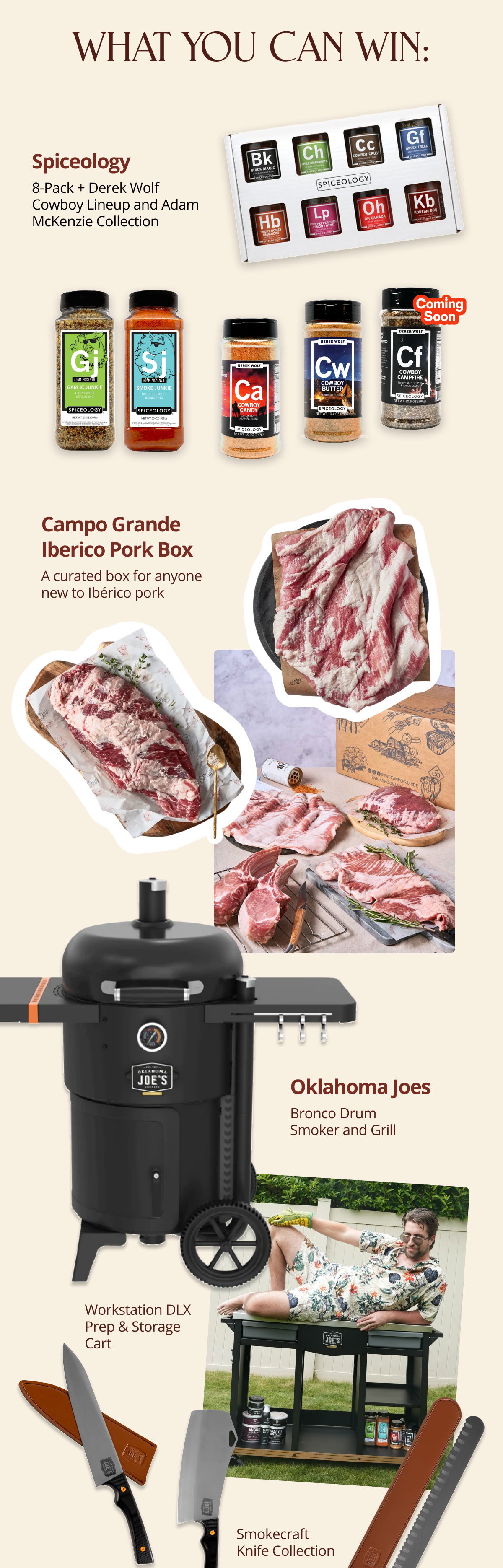What You Can Win | Spiceology, Campo Grande, Oklahoma Joes
