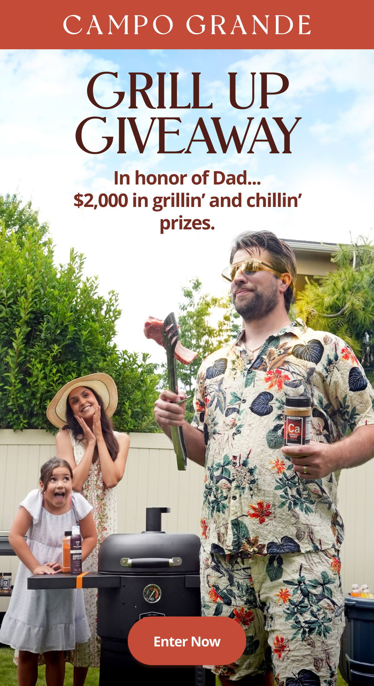 Grill Up Giveaway | In honor of Dad... $2,000 in grillin' and chillin' prizes. Enter Now
