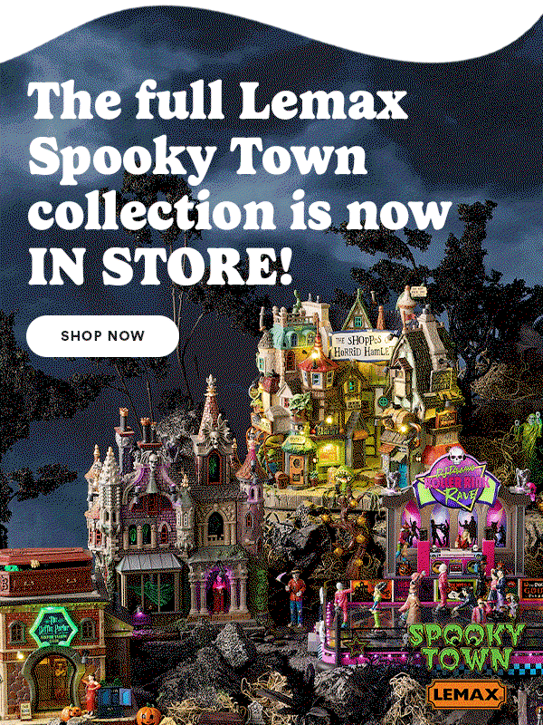 The full Lemax Spooky Town collection is now IN STORE! SHOP NOW