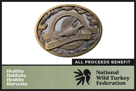 National Wild Turkey Federation 25th Anniversary Belt Buckle