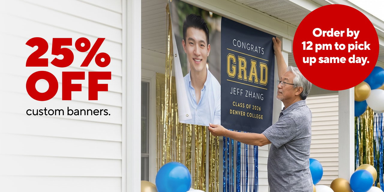 25% off Custom Banners