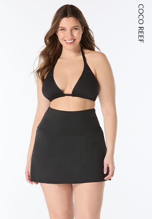 Shop Coco Reef Foxy Bra Sized Double String Triangle Bikini Top & Soar Swim Skort