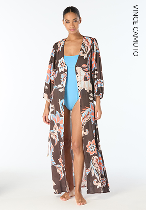 VInce Camuto One Piece Swimsuit & Maxi Dress Set