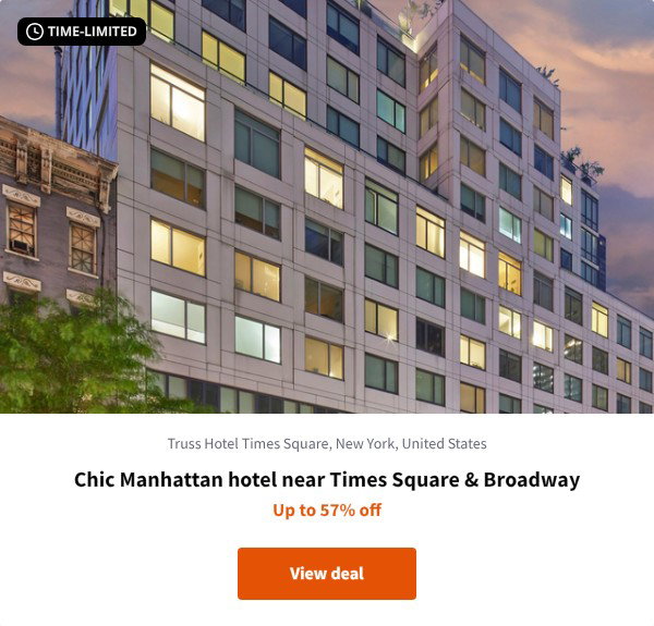 Chic Manhattan hotel near Times Square & Broadway