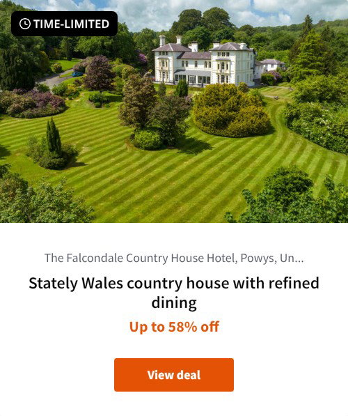 Stately Wales country house with refined dining
