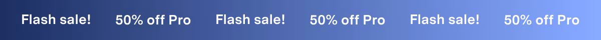 50% off Pro