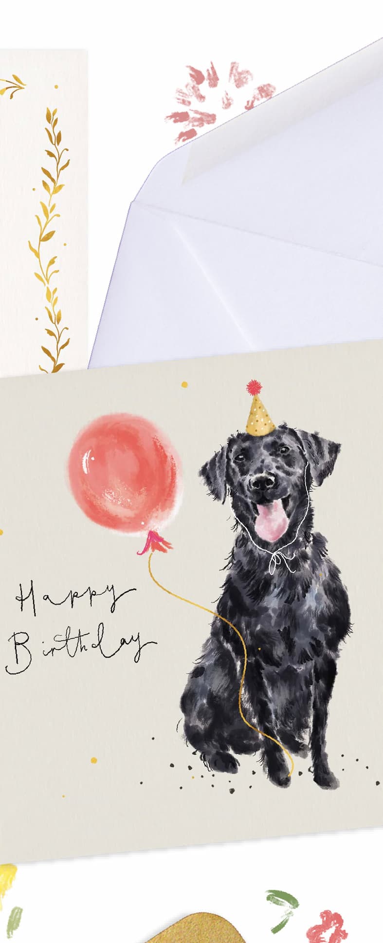 BLACK LAB BIRTHDAY CARD