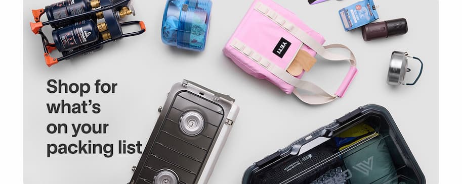Shop for what's on your packing list