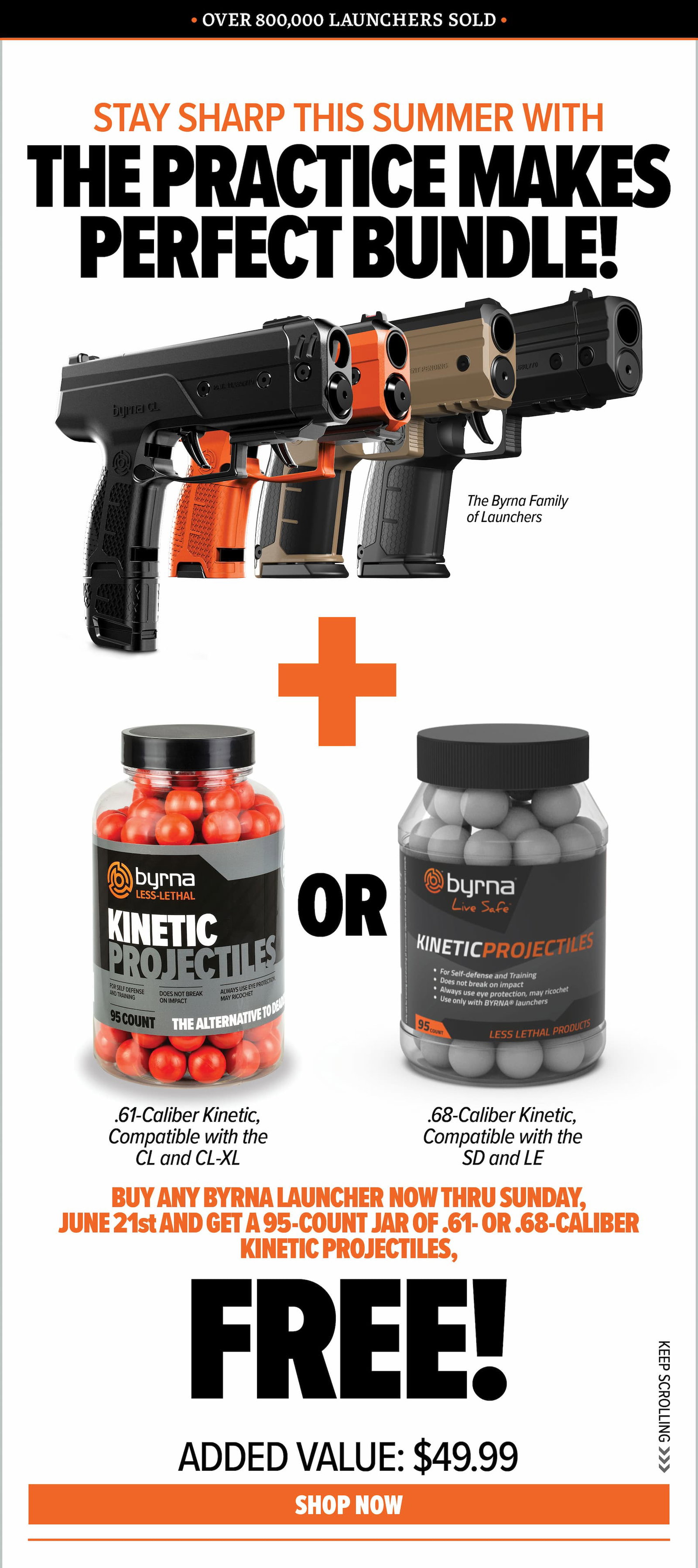 Free 95ct Kinetic Rounds with Any Launcher