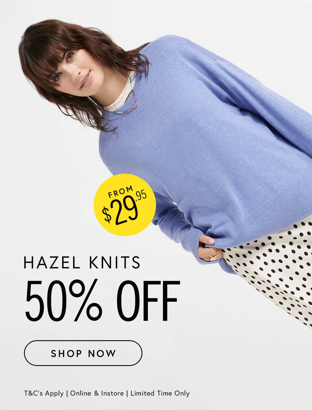 50% off hazel knit sweater