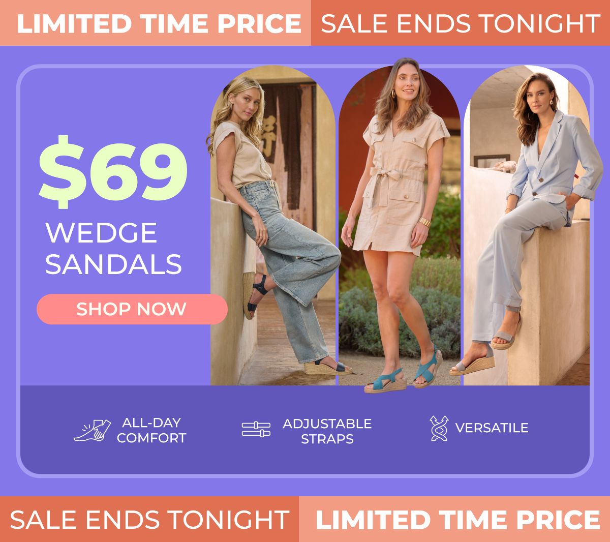 $69 Wedge Sandals