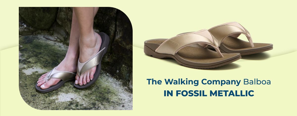 The Walking Company Balboa in Fossil Metallic