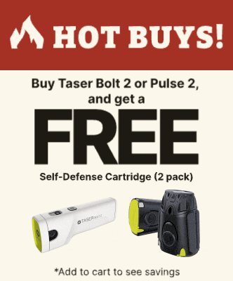 Buy a TASER Bolt 2 or Pulse 2, get a FREE Self-Defense Cartridge