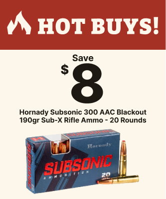 Hornady Subsonic 300 AAC Blackout 190gr Sub-X Rifle Ammo - 20 Rounds