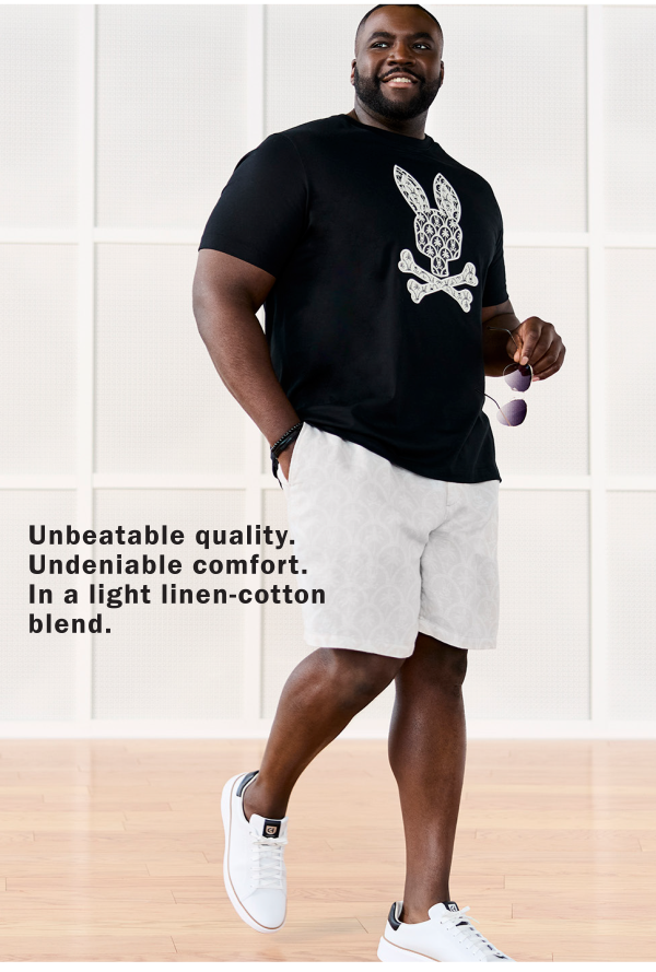 Unbeatable quality. Undeniable comfort. In a light linen-cotton blend.