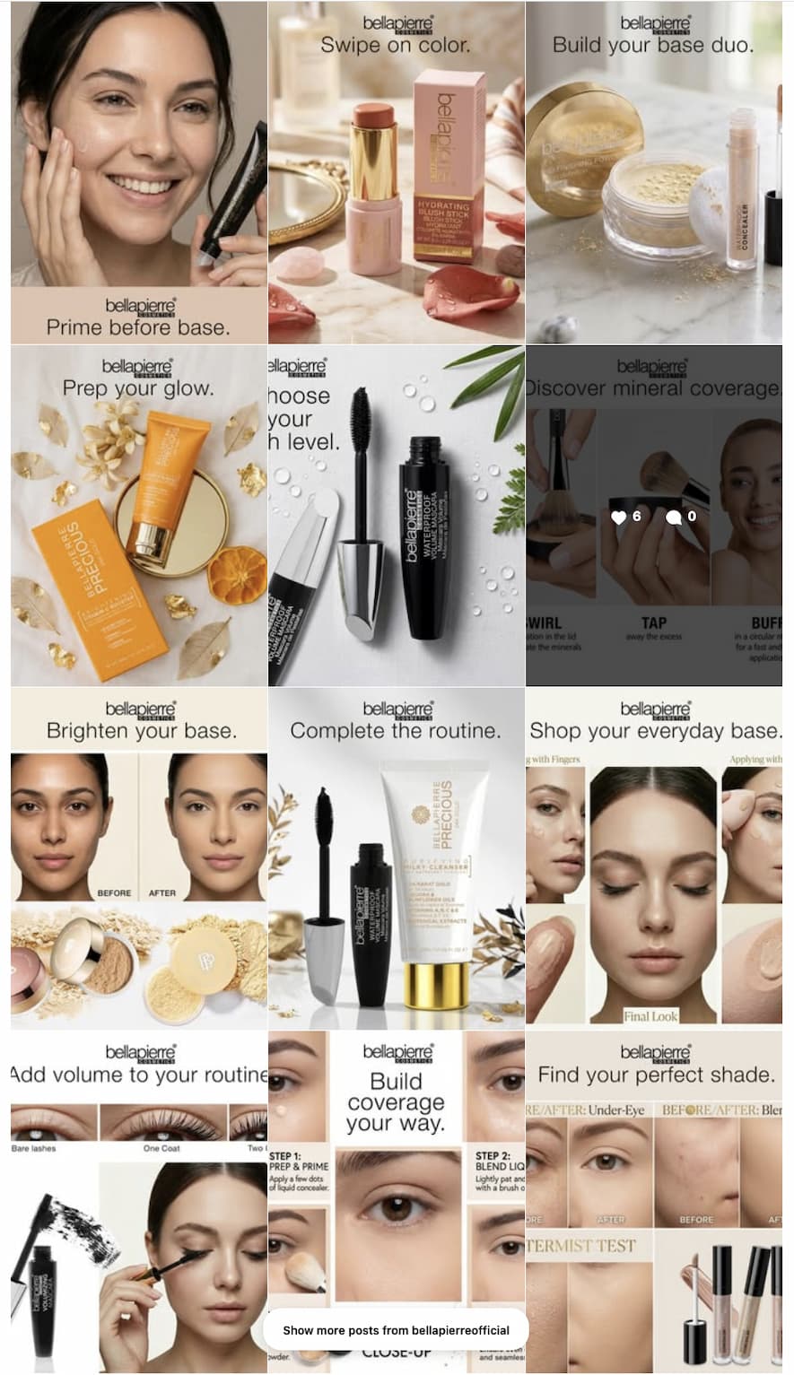an image of a collage of makeup products and a woman