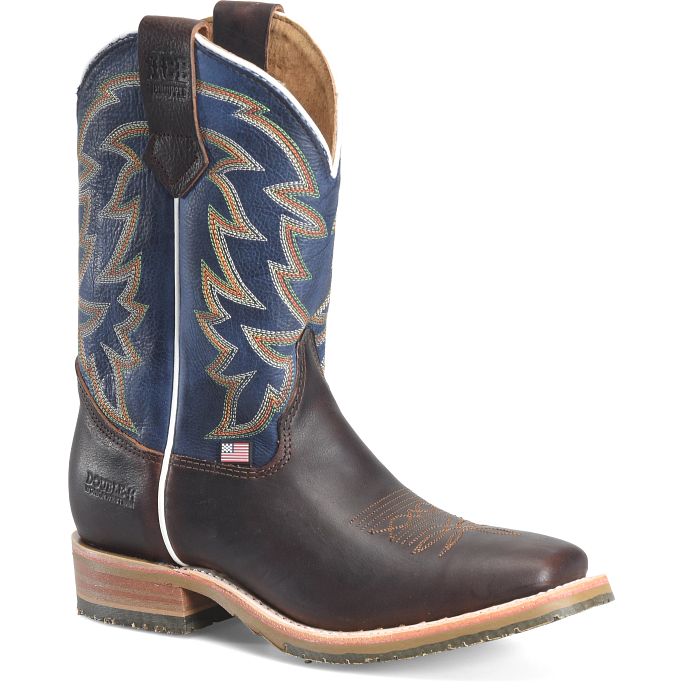 Shop the long western boot in blue