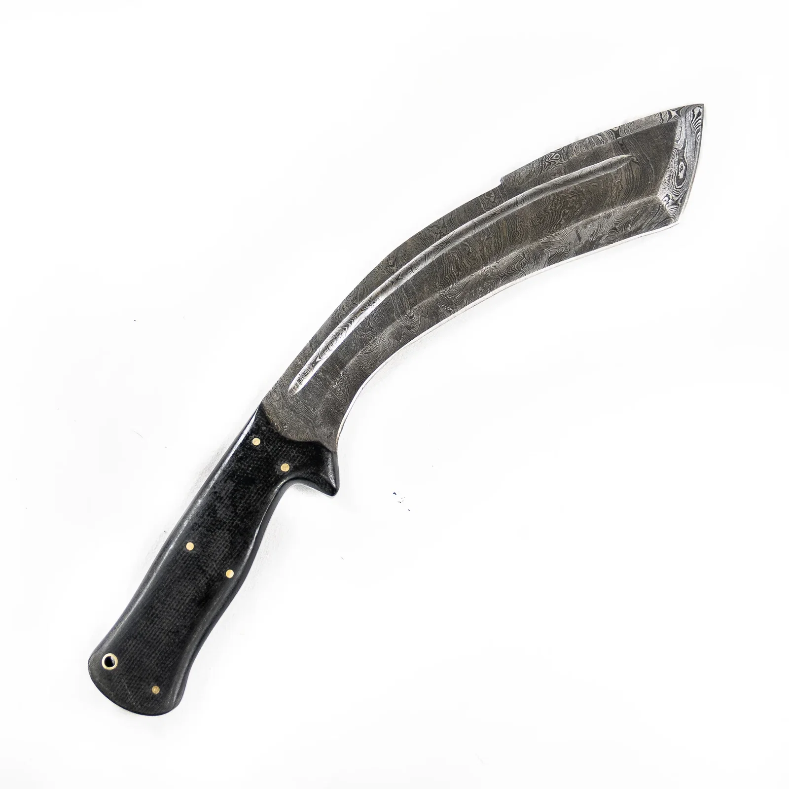 Image of Tracker Kukri Knife-Handmade High Carbon Damascus Steel Gurkha Kukri Tracker- 15"