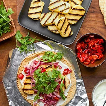 Grilled Halloumi Wraps