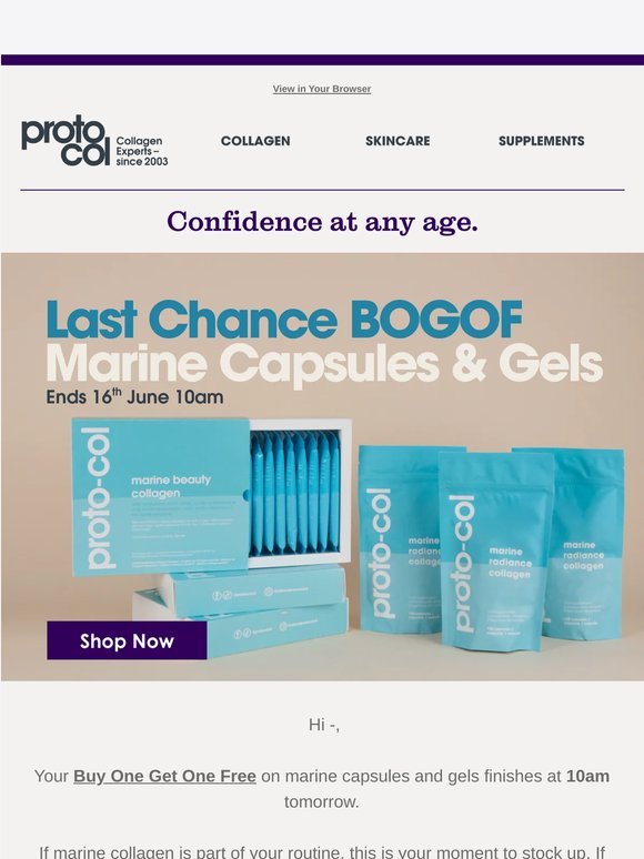 BOGOF on Marine Capsules and Gels - Ends Tomorrow 10am