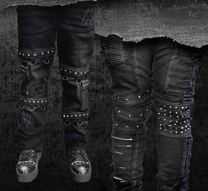 punk rock and goth pants