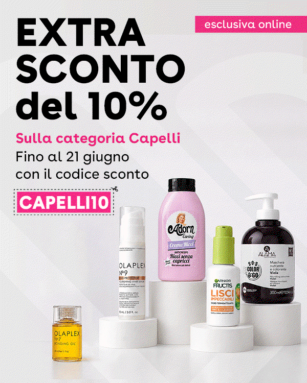 Extra 10% sulla categoria capelli