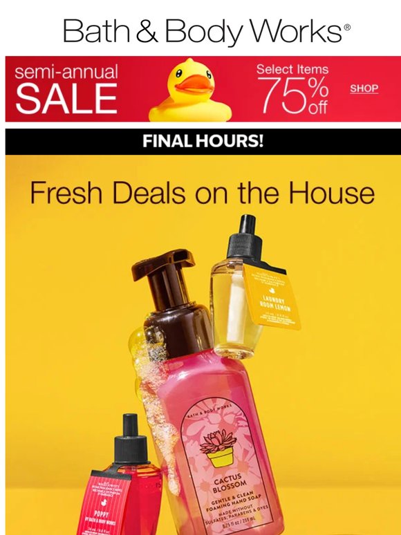 final hours! $2.99 Wallflowers + hand soaps, aka the dream team. 👏