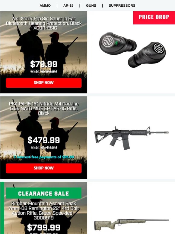 $79.99 Father's Day Closeout Deal On Sig Axil XCor Bluetooth Hearing Protection!