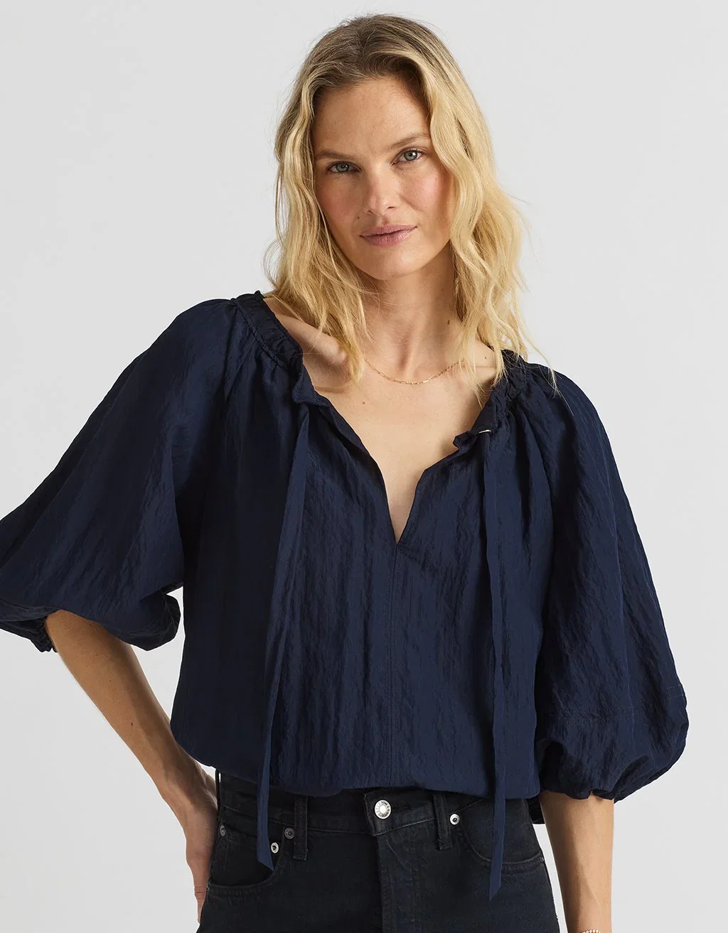 Image of Unsubscribed Shirred Puff Sleeve Top