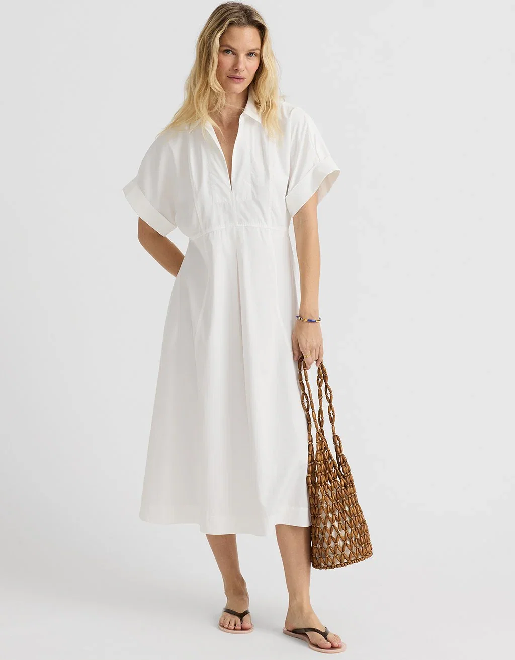 Image of Unsubscribed Pleated Sateen Shirtdress