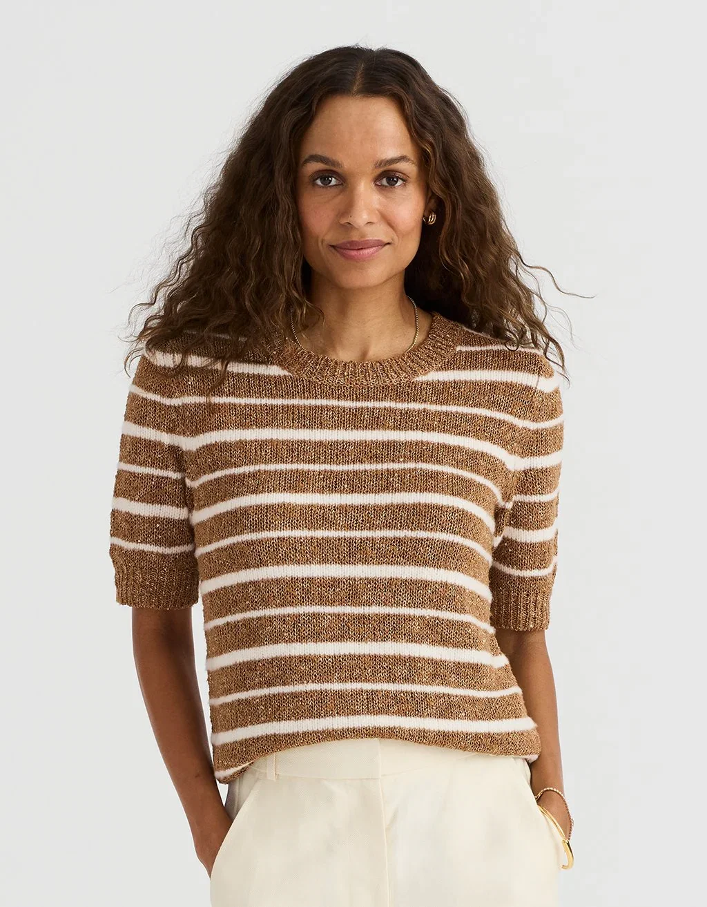 Image of Unsubscribed Shimmer Stripe Sweater Tee