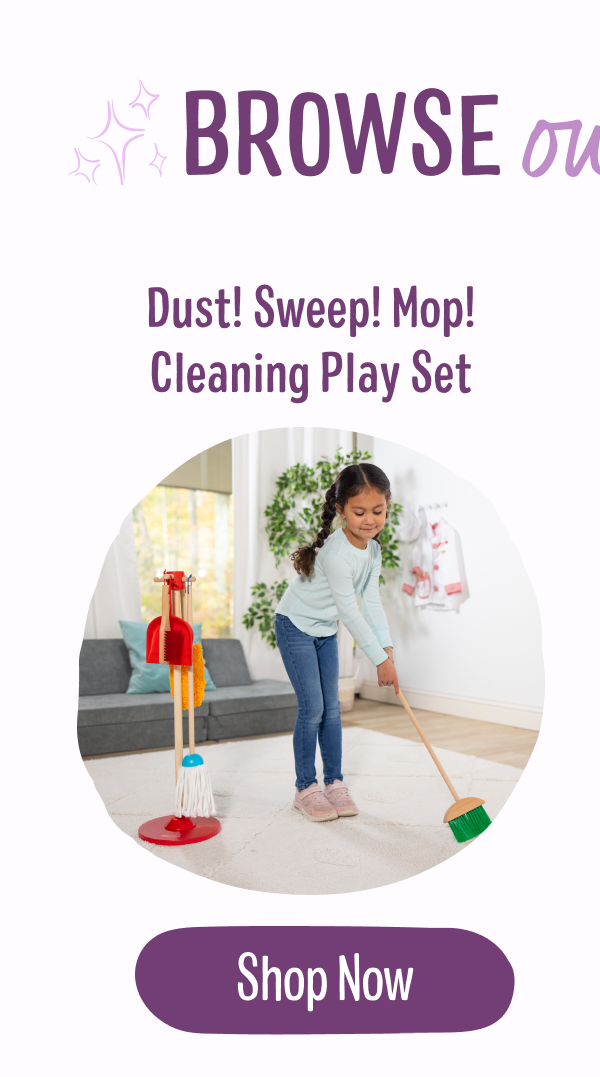 Dust! Sweep! Mop! Cleaning Play Set