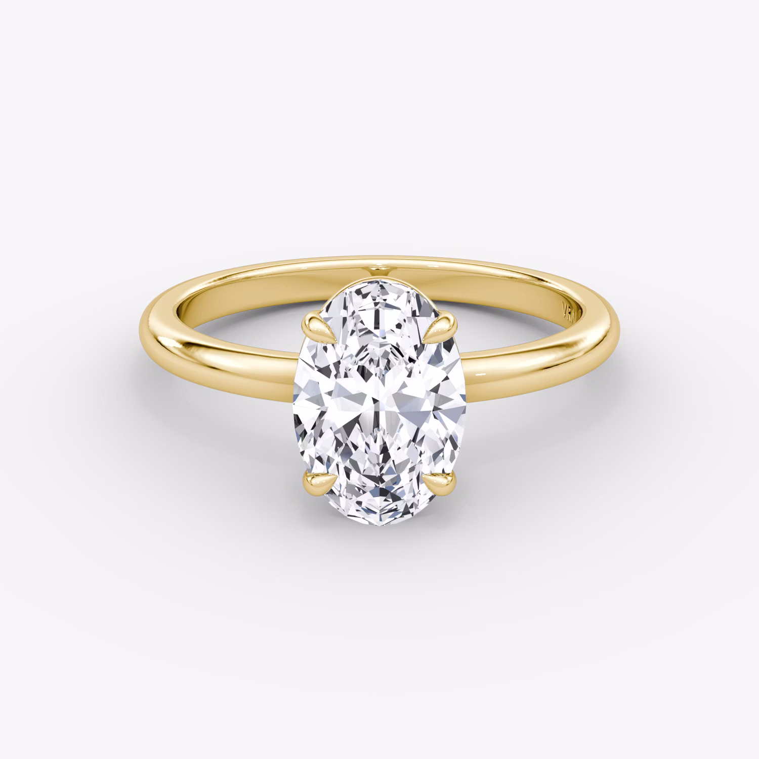 Solitaire Oval YG Engagement Ring