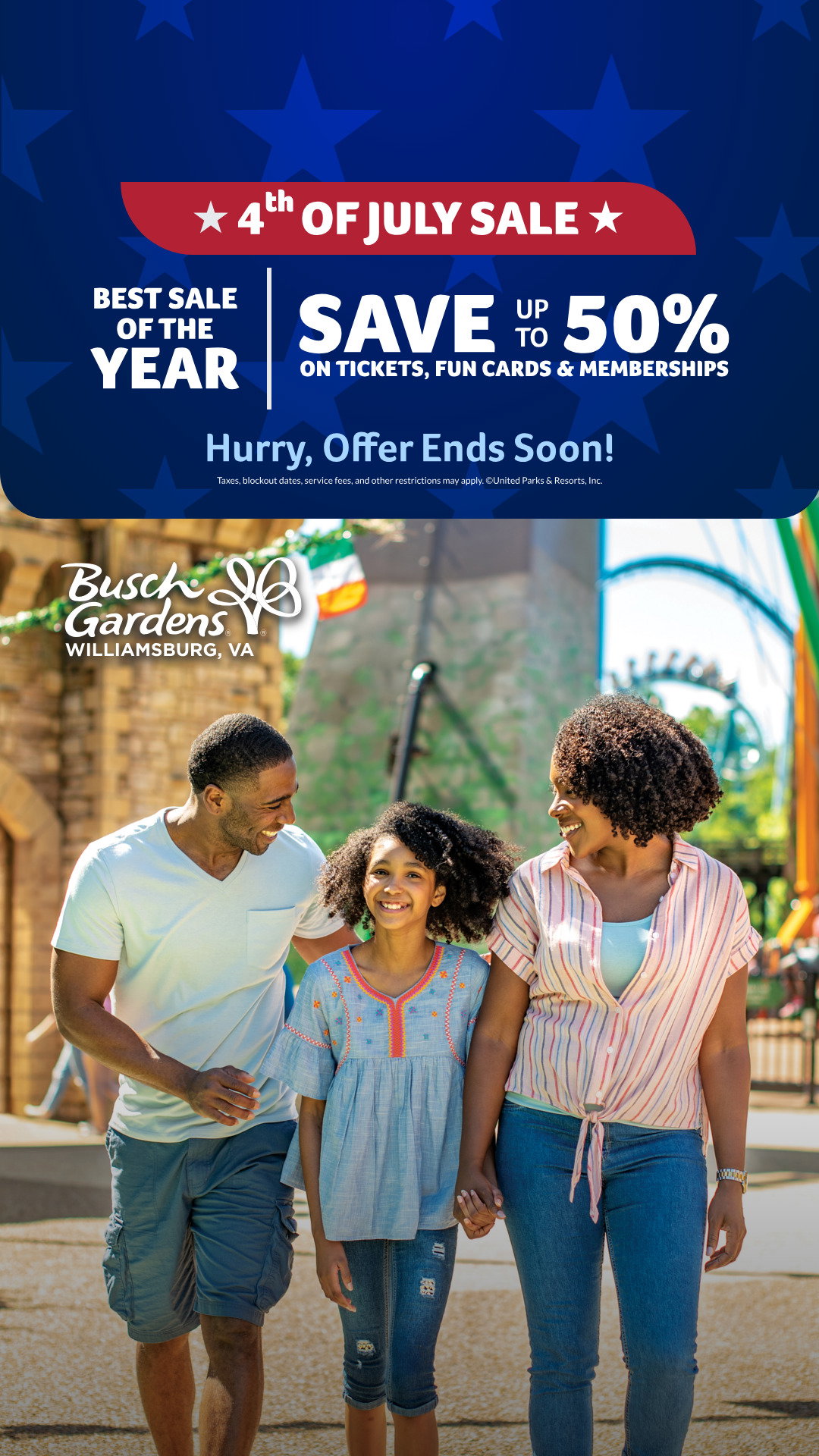 Busch Gardens Williamsburg Sale