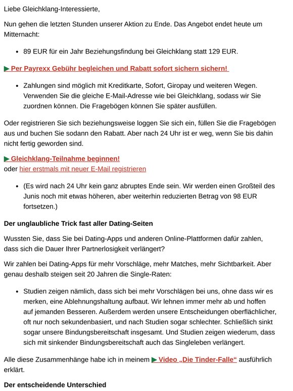Die letzten Aktionsstunden als kleiner Anreiz