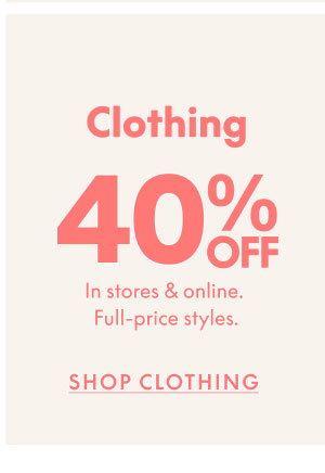 Clothing 40% Off