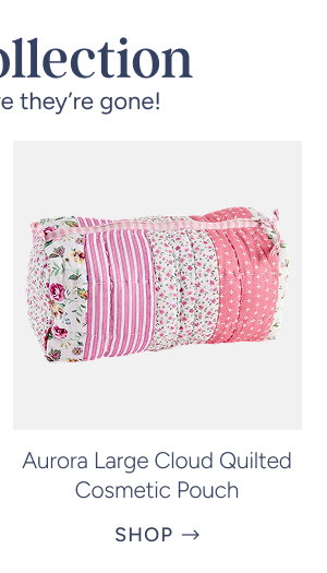 Aurora Large Cloud Quilted Cosmetic Pouch