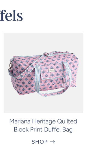 Mariana Heritage Quilted Block Print Duffel Bag