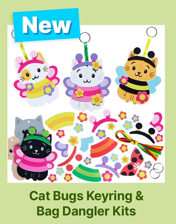Cat Bugs Keyring & Bag Dangler Kits