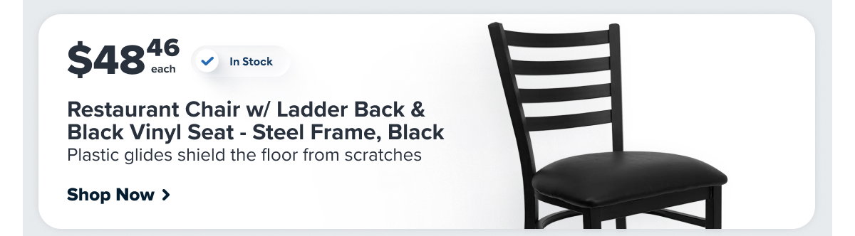 Flash Furniture XU-DG694BLAD-BLKV-GG Restaurant Chair w/ Ladder Back & Black Vinyl Seat - Steel Frame, Black
