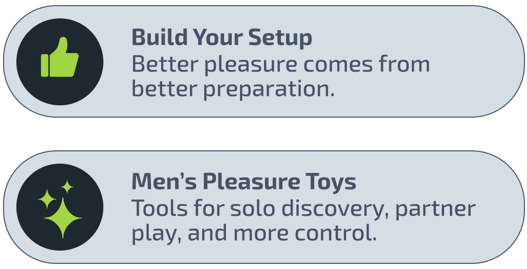 Build Your Setup and Men’s Pleasure Toys
