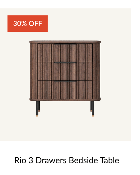 Shop Rio 3 Drawers Bedside Table