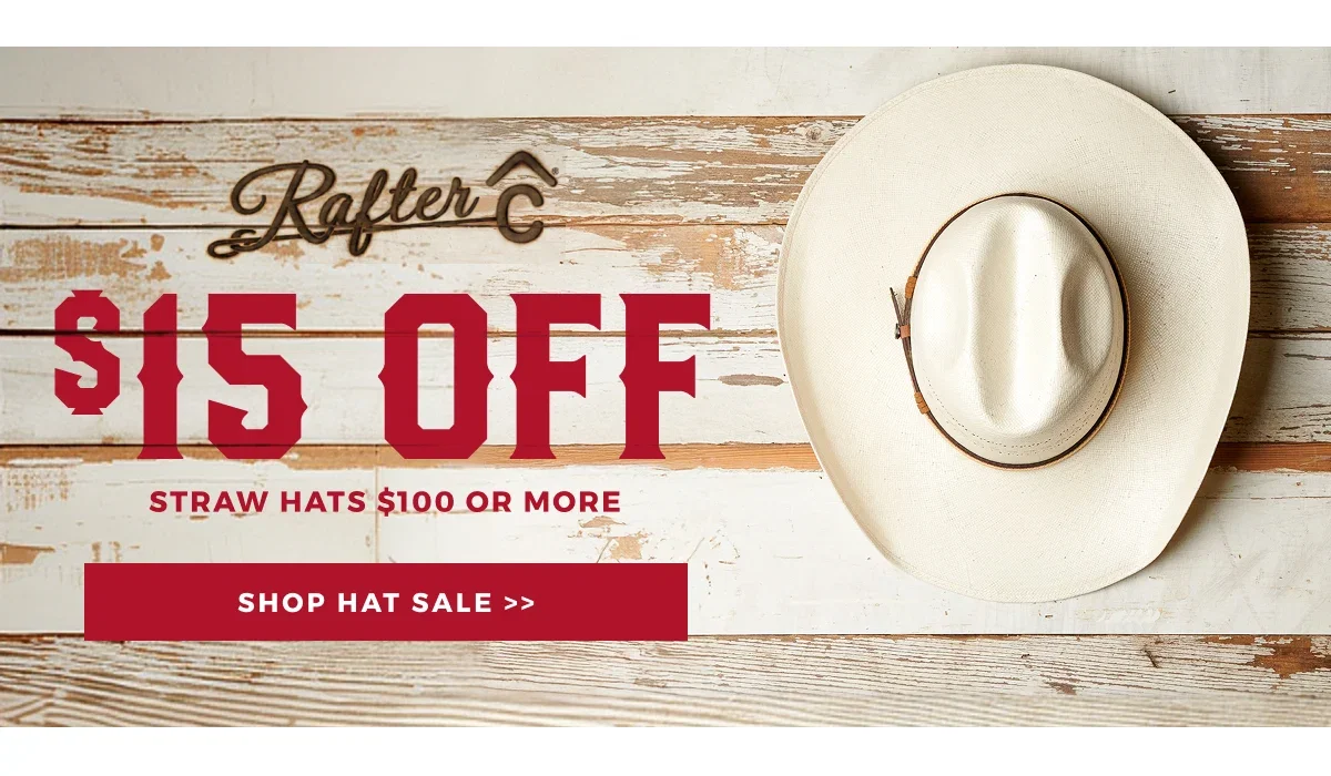 $15 off RAFTER C STRAW HATS | SHOP SALE