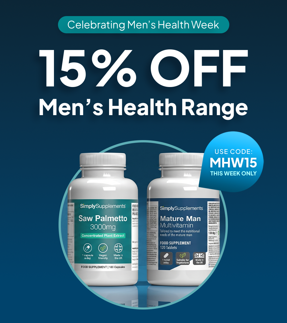 Celebrating Men's Health Week. 15% off Men's Health Range. USE CODE MHW15 this week only