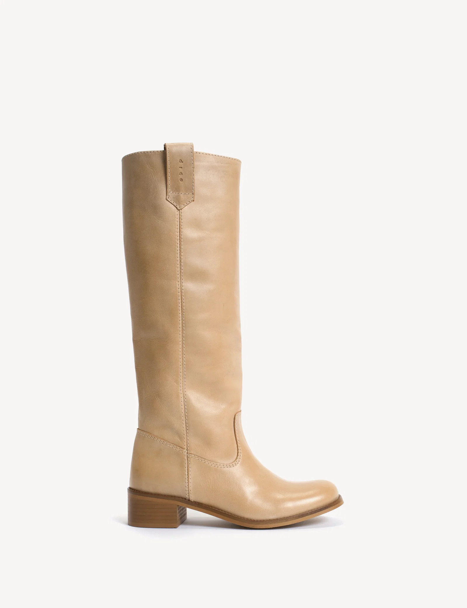 Image of Ann Gaucho Boot In Light Tan Escovado Leather